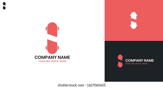 Logo Skateboard - All elements on this template are editable with vector software