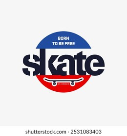 logo of skateboard .Sport typography, t-shirt graphics, poster, print, postcard