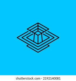 The logo is a sketch of the monument. Outline and elegance.