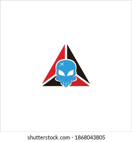 logo skull icon templet vector