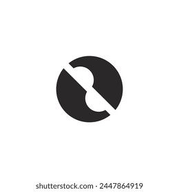 Logo Slice minimalistisch schwarz mit leerem Hintergrund