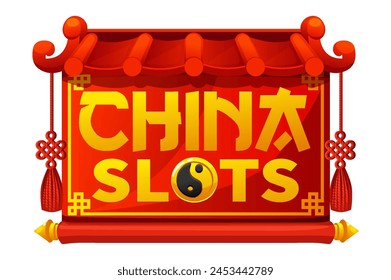 Logo Slot von China. Vektorgrafik LOGO für Casino