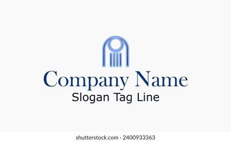 The logo is a small circle with a half circle, Icon design template, success sign, symbol together moving forward, Brand identity, company logo