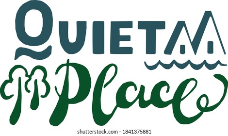 Un logo para un pequeño y tranquilo hotel verde, hostal u otro lugar para vacaciones y recreación