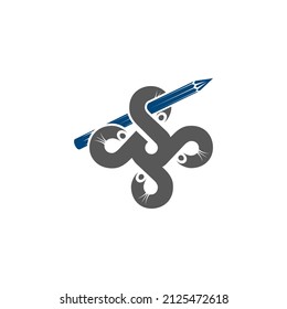 Logo is a smart octopus. Unique and elegant. Or monogram 88.