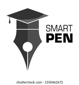 Logo smart pen illustration vector