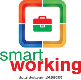 Logo for smart work, office, ..ecc