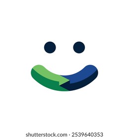 Logo smile care arrow with blank background