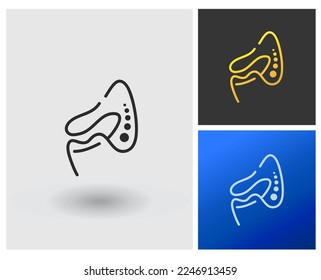 Logo SMJ Estilo de monograma de forma de letra
