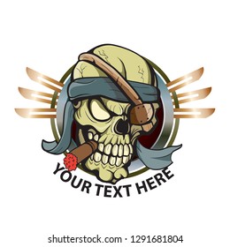 Logo Smoking Skull