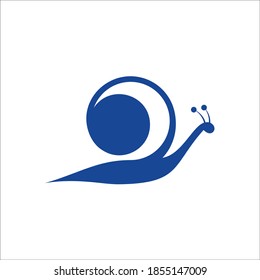 logo snail vector simple illustration design