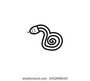 Logo with snake icon symbol