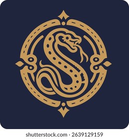 Logo snake simple and elegant