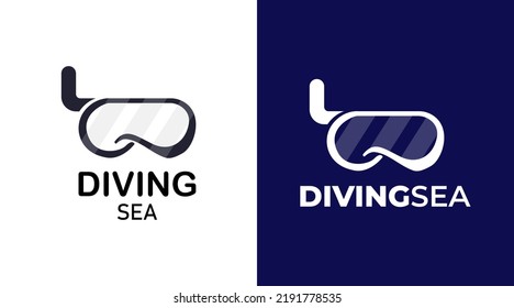 el snorkeling con logotipo para el submarinismo. ilustración vectorial
