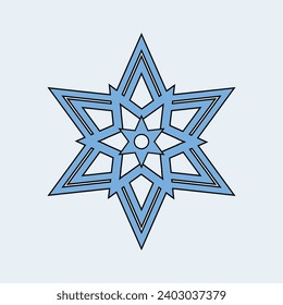Logo de la línea de nieve logotipo ilustración de la ilustración del vector diseño de icono de invierno
