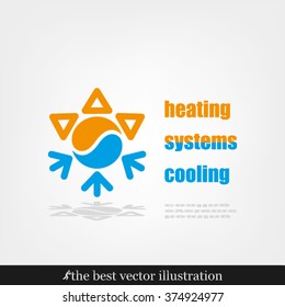 Logo Snowflake Sun , Heating And Cooling Systems