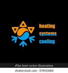 logo snowflake sun , Heating and cooling systems