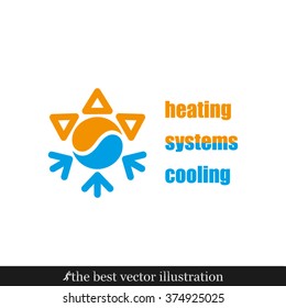 Logo Schneeflocke Sonne , Heizungs- und Kühlsysteme