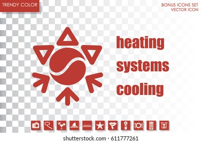 logo snowflake sun. Heating and cooling systems.