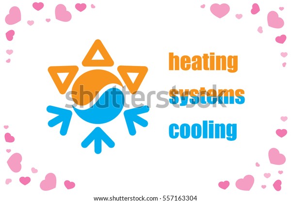 logo snowflake sun heating cooling systems stock vector royalty free 557163304 shutterstock