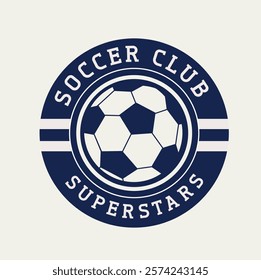 logo with soccer ball and laurel