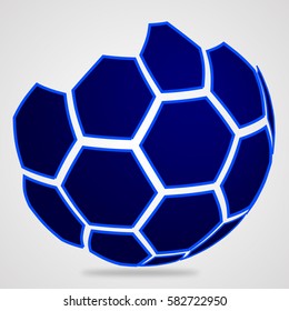 logo soccer ball on a gray background