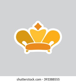 logo sofa or chair in the shape of a crown