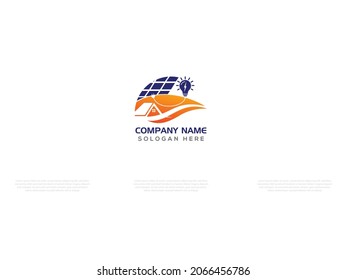 Logo for solar company. solar company engineering logo. ideas, vector,png, solar .eps