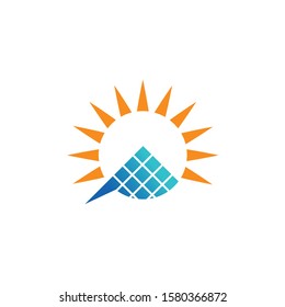 logo solar sun vector for inspiration
