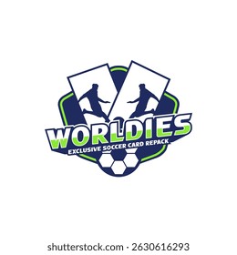 Logotipo del emblema del fútbol. Logotipo del deporte del fútbol del Vector.