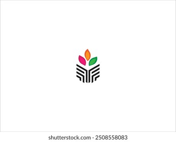The logo is a sophisticated and modern abstract design, characterized by its minimalist yet impactful composition. It features a harmonious blend of geometric shapes.