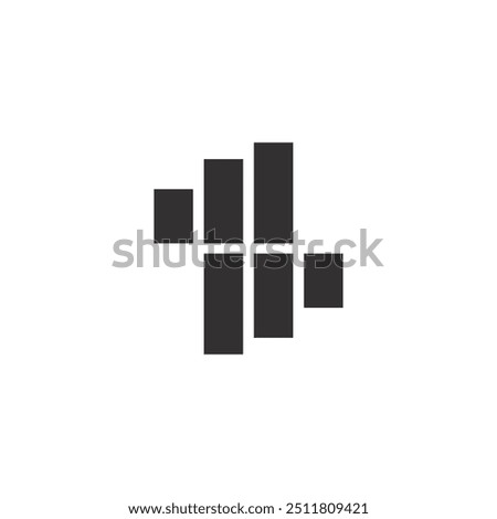 Logo sound wave bar unique design with blank background