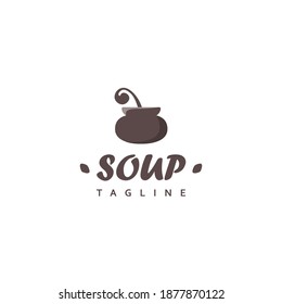 Ilustración del vector de diseño de sopa de logotipo