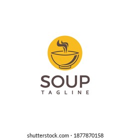 Ilustración del vector de diseño de sopa de logotipo