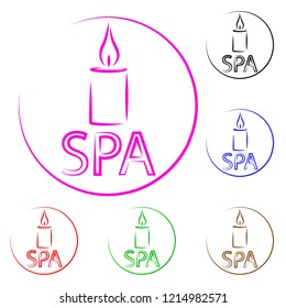 Logo for spa center. For drawing on a business card. Relax, rest, restoration, massage.