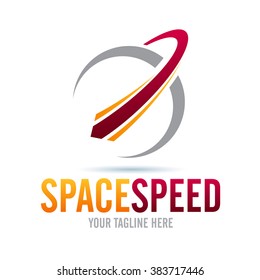 Logo Space Speed Icon Element Template Design Logos