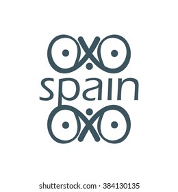 Logo Spain, on a white background, vector format. For products from Spain.