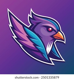 Logo sparrow, mascot, illustration, emblem