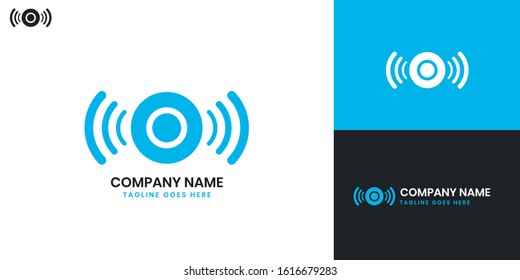 Logo Speaker - All elements on this template are editable with vector software.