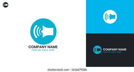 Logo Speaker - All elements on this template are editable with vector software.