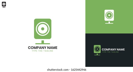 Logo Speaker - All elements on this template are editable with vector software.