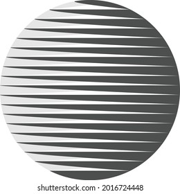 Logotipo con líneas de velocidad en forma de círculo .Icono inusual Diseño .Bandas vectoriales negras .Forma geométrica.