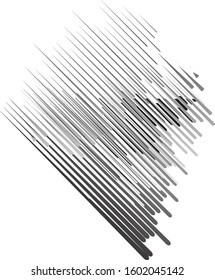 Logo with speed lines in circle, rectangle and triangle form .Square unusual icon Design .Black Vector stripes .Geometric shape.