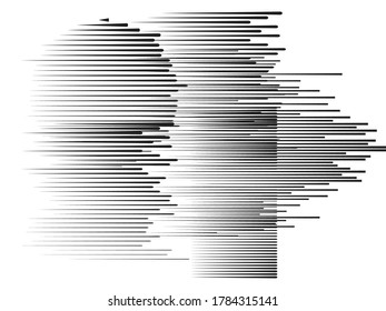 Logo with speed lines in circle, rectangle and triangle form .Square unusual icon Design .Black Vector stripes .Geometric shape.
