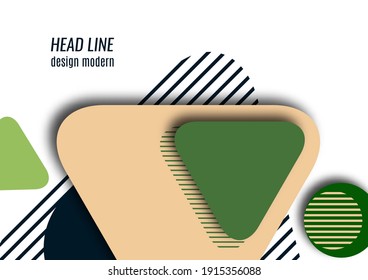 Logo with speed lines in the shape of a circle and a triangle. Modern icon design. Creative sign or symbol. Geometric design element. Vector illustration