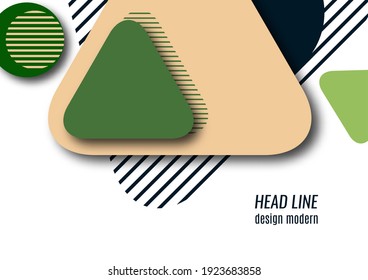 Logo with speed lines in the shape of a circle and a triangle. Modern icon design. Creative sign or symbol. Geometric design element. Vector illustration