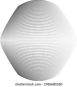 Logo with speed lines.Unusual icon Design .Black vector stripes .Geometric shape.