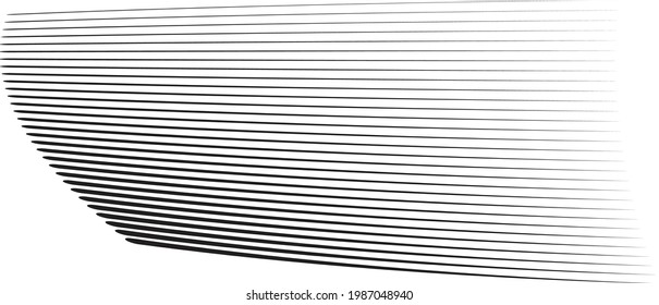 Logo with speed lines.Unusual icon Design .Black vector stripes .Geometric shape.