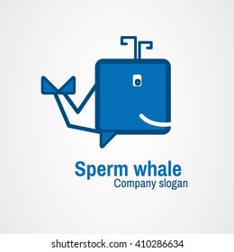 logo with sperm whales