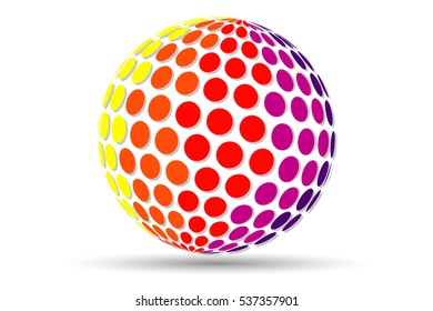 logo sphere, Abstract vector logo ball,